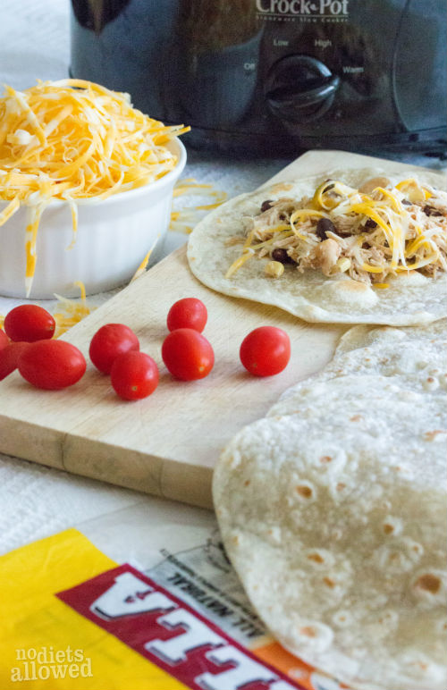 Mexican Baked Chicken Burrito Recipe - No Diets Allowed #Food #Foodie #Burritos