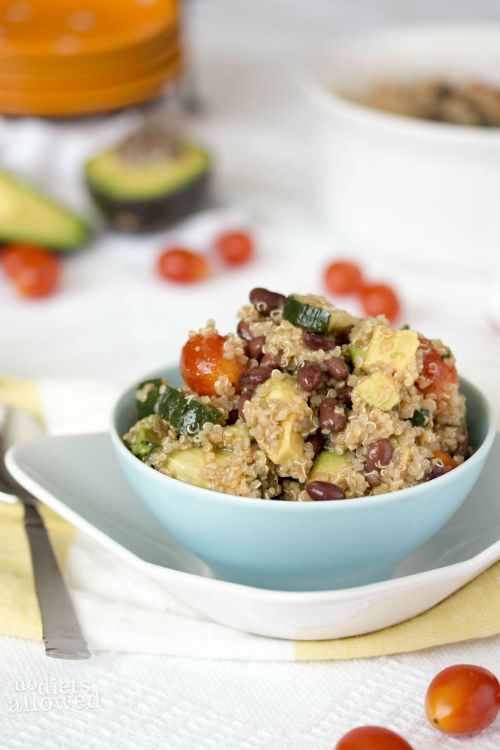 black bean quinoa salad- No Diets Allowed