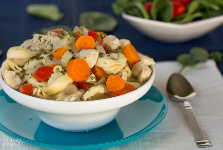 recipe for chicken tortellini soup- No Diets Allowed