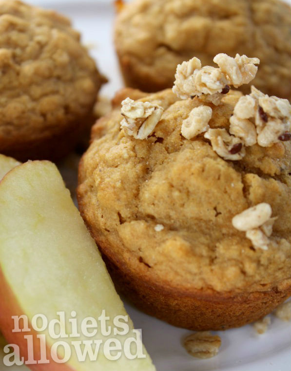 Pear Apple Granola Muffins- No Diets Allowed