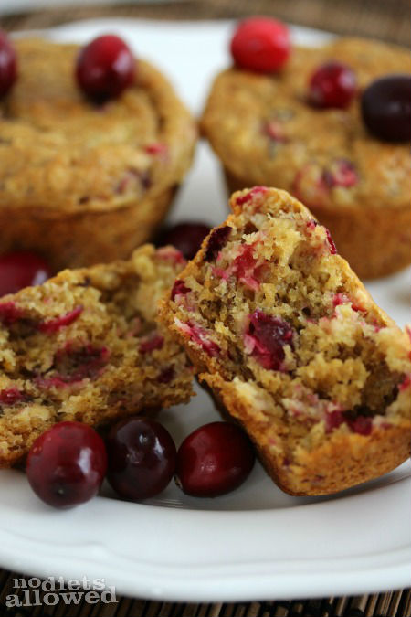 fresh cranberry orange muffins- No Diets Allowed