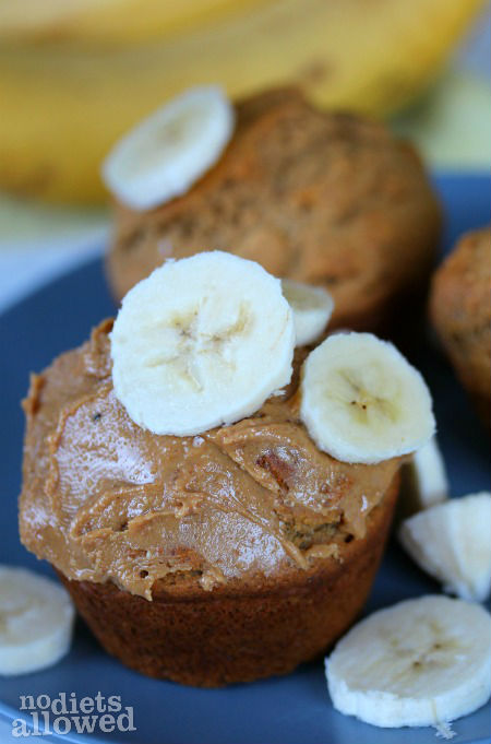 whole wheat banana muffins- No Diets Allowed