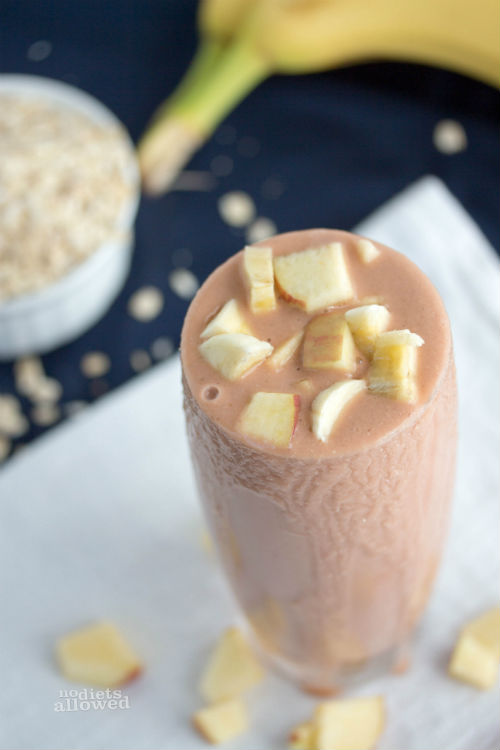 banana apple breakfast smoothie - No Diets Allowed
