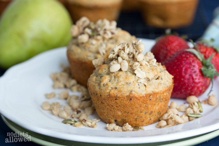 pear muffins - No Diets Allowed