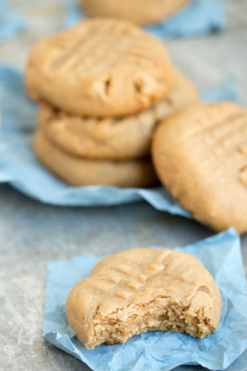 chewy peanut butter cookie - No Diets Allowed