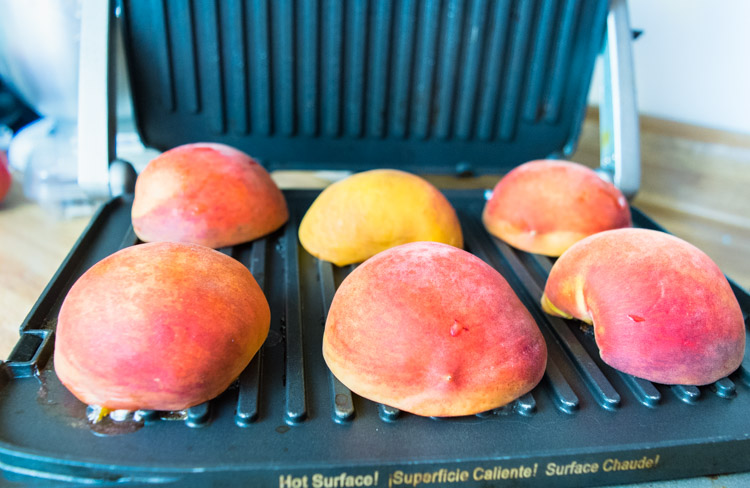 Grilled Peaches Balsamic Recipe - No Diets Allowed #Food #Foodie #Yummy #Peaches