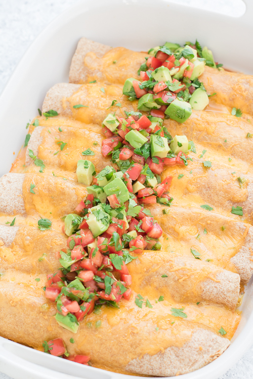 Breakfast Enchiladas Recipe - No Diets Allowed #Food #Foodie #Enchiladas