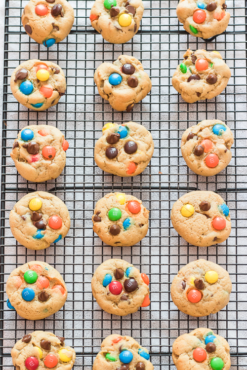 Peanut Butter M&M Cookies Recipe from Scratch - No Diets Allowed #Food #Foodie #M&M