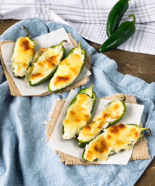 Easy Low Carb Baked Jalapeno Poppers Recipe - No Diets Allowed #Food #Foodie