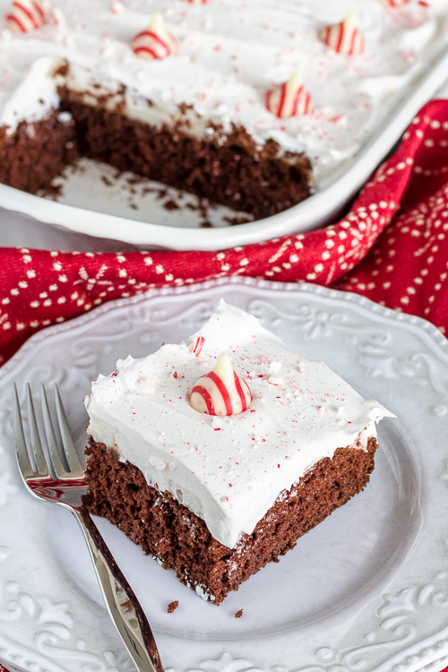 Easy Chocolate Mint Peppermint Cake Recipe - No Diets Allowed #Mint #Foodie #Food