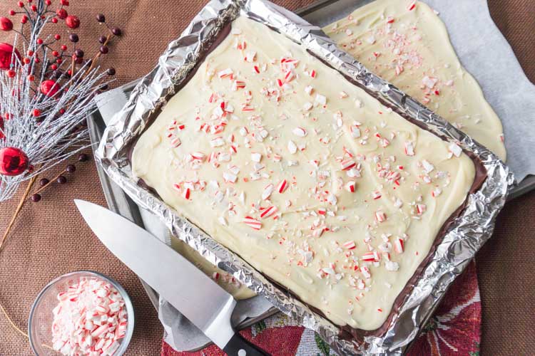 Ghirardelli White Chocolate Peppermint Bark - No Diets Allowed #Food #Foodie #Peppermint