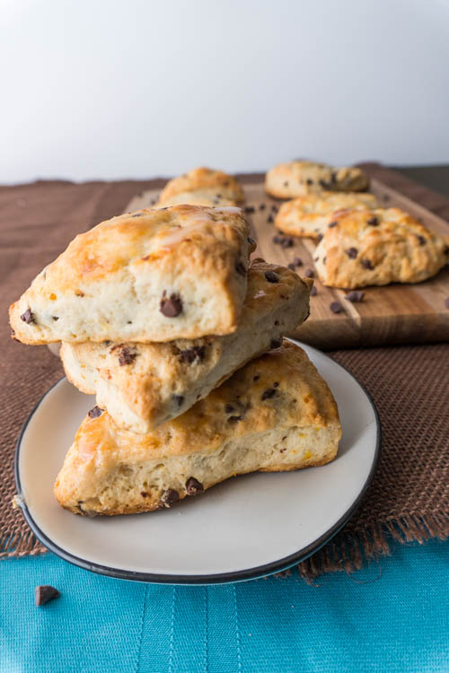 Orange and chocolate chip scone receipe from no diets allowed