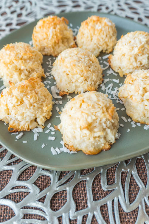 These gluten free coconut macaroons are deliciously sweet and so easy to make! You will wonder why you didn’t make them sooner from no diets allowed