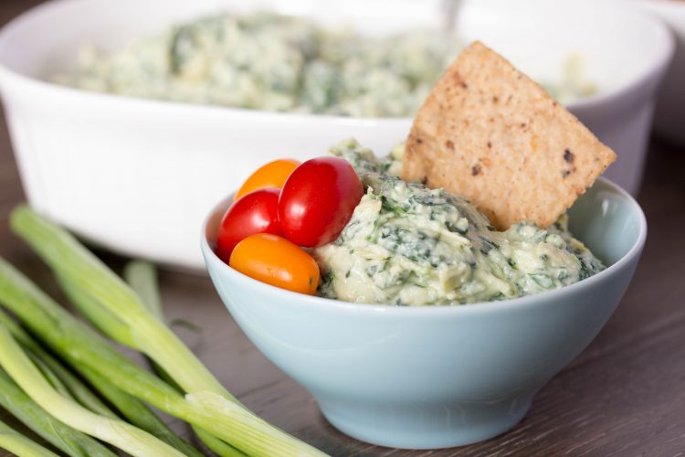 Spinach Artichoke Dip from No Diets Allowed