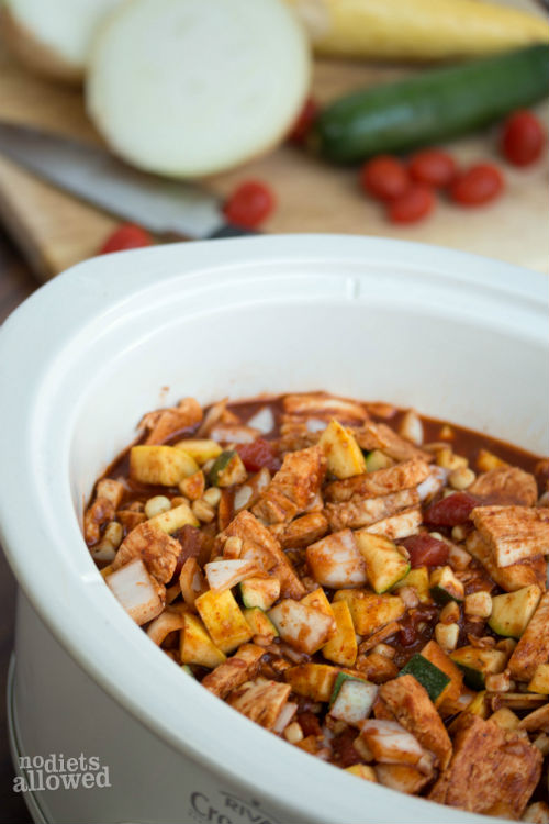spicy chicken soup - No Diets Allowed