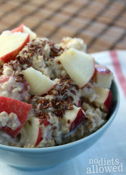 Creamy Apple Oatmeal- No Diets Allowed