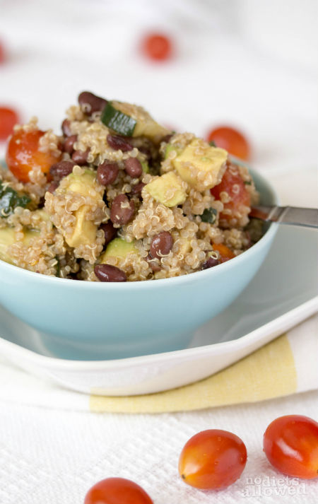simple quinoa salad- No Diets Allowed
