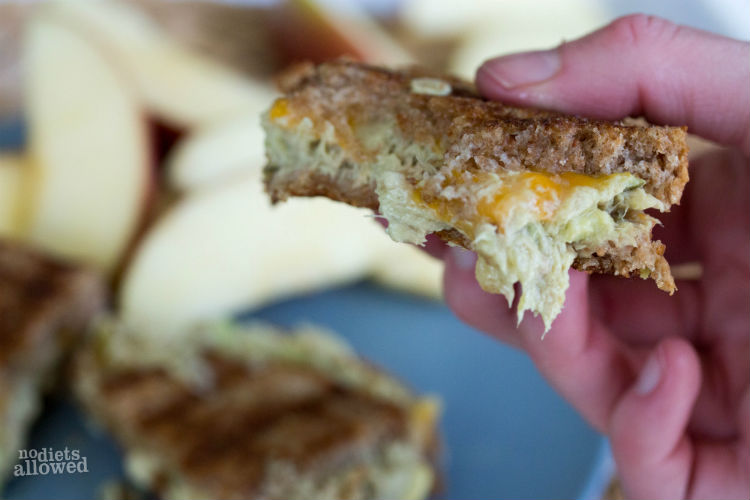 grilled tuna cheese sandwich - No Diets Allowed