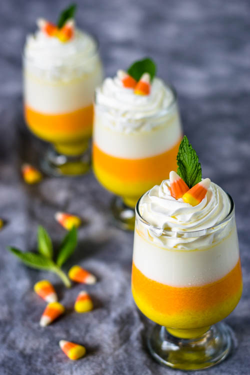 Candy Corn Panna Cotta