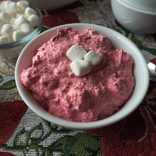 Easy Creamy Cranberry Salad with Cool Whip - No Diets Allowed #Food #Foodie #Cranberry