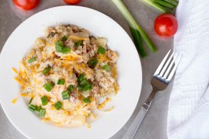 Easy Cheesy Potato Casserole Recipe from No Diets Allowed